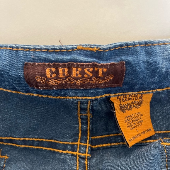 Crest Premium Overall Jeans sz L ladies light wash. - Picture 7 of 12